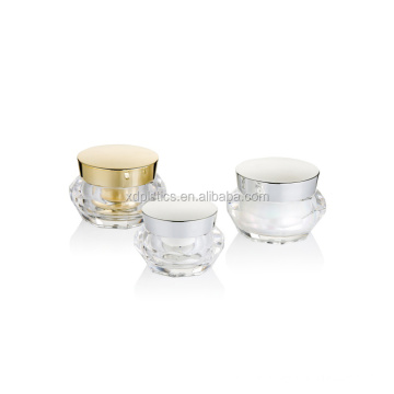 15g 30g 50g diamond shape plastic container cosmetic acrylic packaging cream jar with lids for skin care